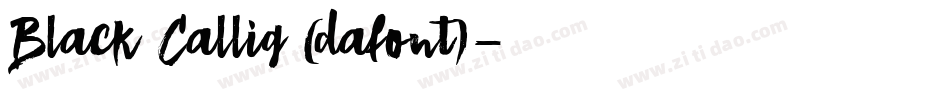 Black Callig (dafont)字体转换